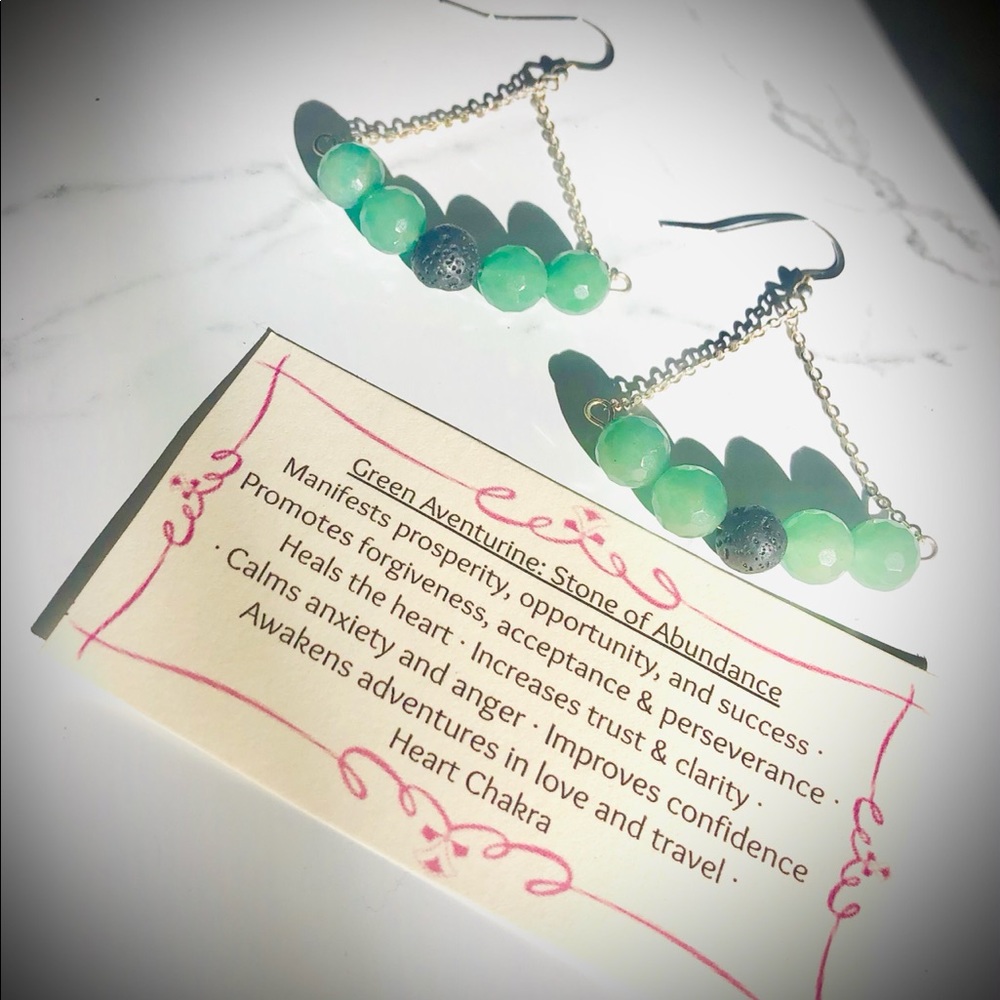 Lava stone diffuser earrings